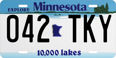 MN license plate 042TKY