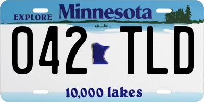 MN license plate 042TLD