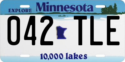 MN license plate 042TLE