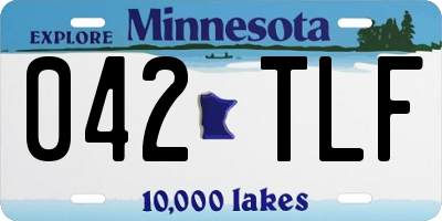 MN license plate 042TLF