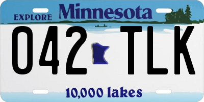 MN license plate 042TLK