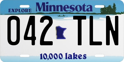 MN license plate 042TLN
