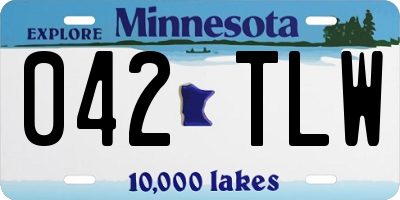 MN license plate 042TLW