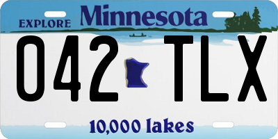 MN license plate 042TLX