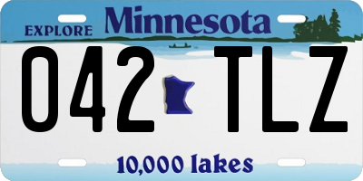 MN license plate 042TLZ