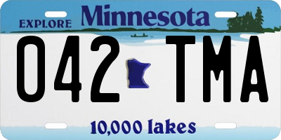 MN license plate 042TMA