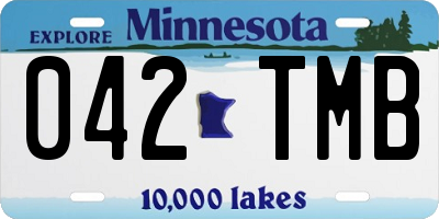 MN license plate 042TMB