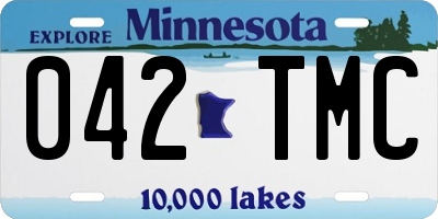 MN license plate 042TMC