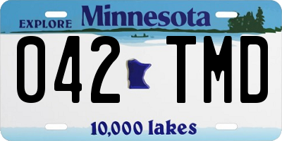 MN license plate 042TMD