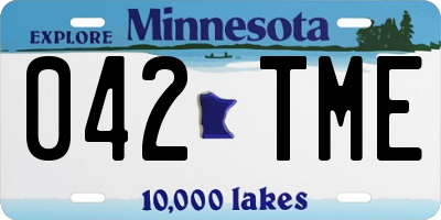 MN license plate 042TME