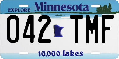 MN license plate 042TMF