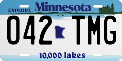 MN license plate 042TMG