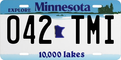 MN license plate 042TMI