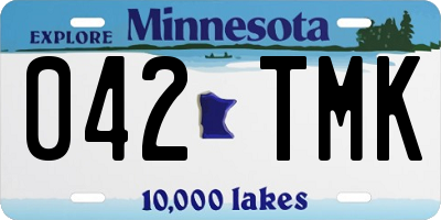 MN license plate 042TMK