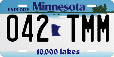 MN license plate 042TMM