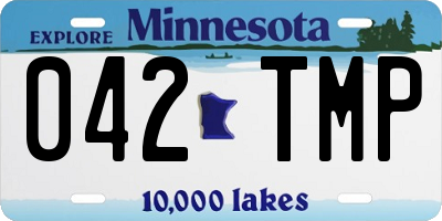 MN license plate 042TMP