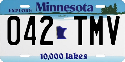 MN license plate 042TMV
