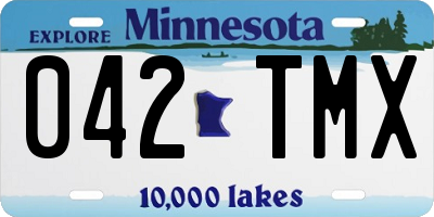 MN license plate 042TMX