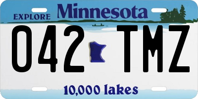 MN license plate 042TMZ