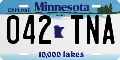 MN license plate 042TNA