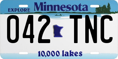 MN license plate 042TNC
