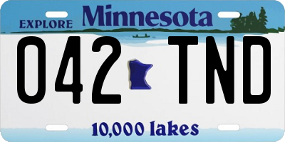 MN license plate 042TND