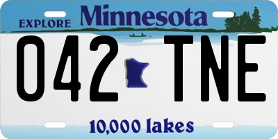 MN license plate 042TNE