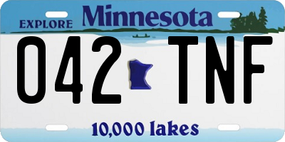 MN license plate 042TNF