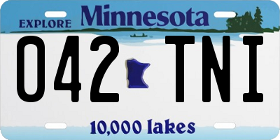MN license plate 042TNI