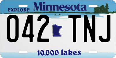MN license plate 042TNJ
