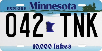 MN license plate 042TNK