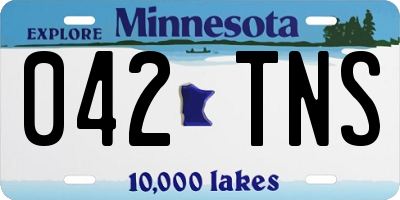 MN license plate 042TNS