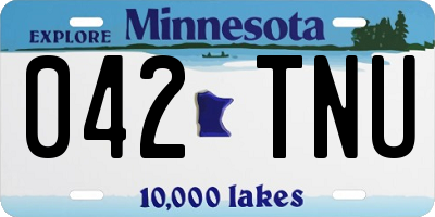 MN license plate 042TNU