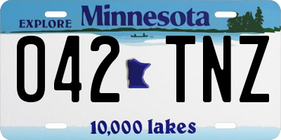 MN license plate 042TNZ
