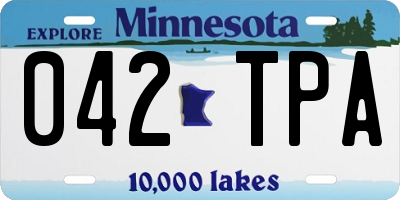 MN license plate 042TPA