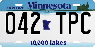 MN license plate 042TPC