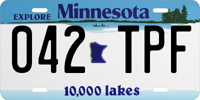 MN license plate 042TPF