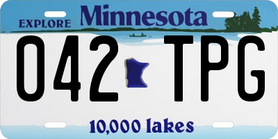 MN license plate 042TPG