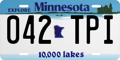 MN license plate 042TPI