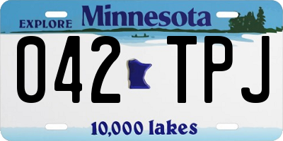 MN license plate 042TPJ