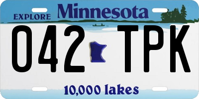 MN license plate 042TPK