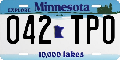 MN license plate 042TPO
