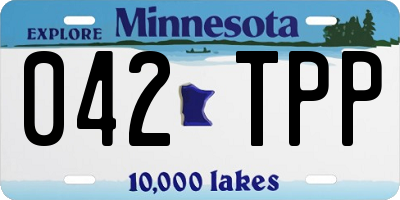 MN license plate 042TPP