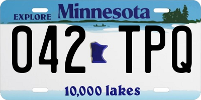 MN license plate 042TPQ