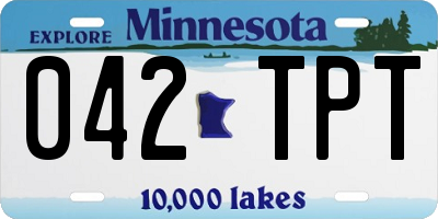 MN license plate 042TPT