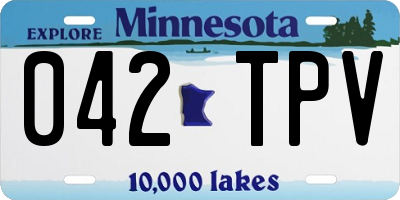 MN license plate 042TPV