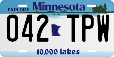 MN license plate 042TPW