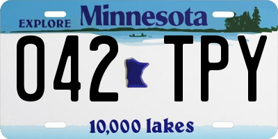 MN license plate 042TPY