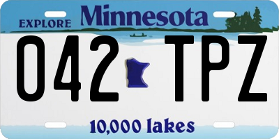MN license plate 042TPZ