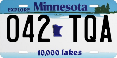 MN license plate 042TQA